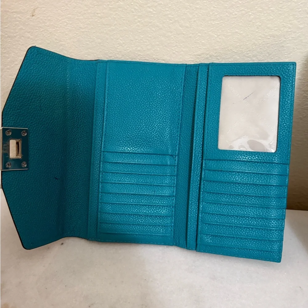 Michael Kors Teal Tote and Wallet Set - Picture 7 of 10